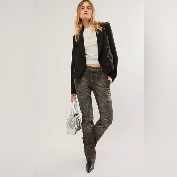 Free People Vector Motor Flare Jeans NWT - Picture 7 of 14